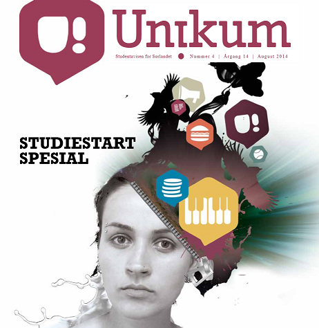 Forsida til Unikum august 2014
